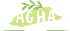 agha spices logo white